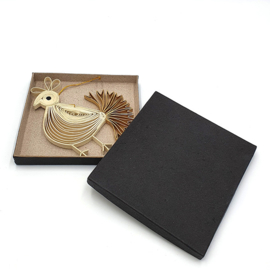 Goudstaart vogel "Anna Nera" Black/Gold