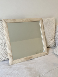 Blank houten spiegel Pomax