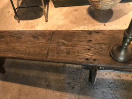 HOUTEN LANG BANKJE/ verkocht