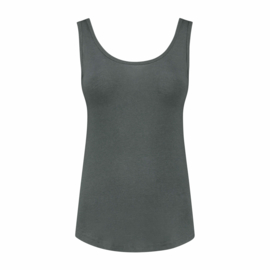 luxe dames bamboe singlet grijs