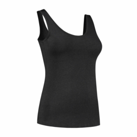 luxe dames bamboe singlet zwart