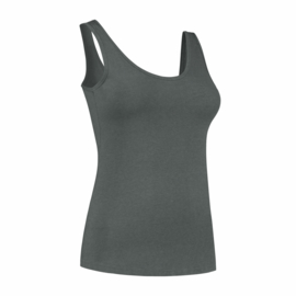 luxe dames bamboe singlet grijs