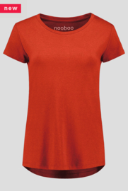 luxe dames bamboe t-shirt rood