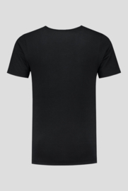 luxe bamboe t-shirt zwart met v-hals