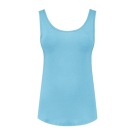 luxe dames bamboe singlet lichtblauw