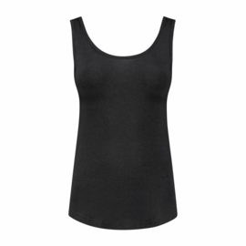 luxe dames bamboe singlet zwart