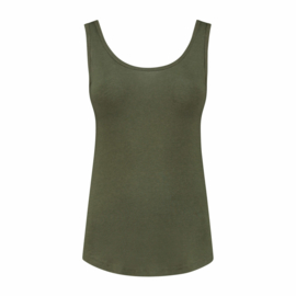 luxe dames bamboe singlet groen