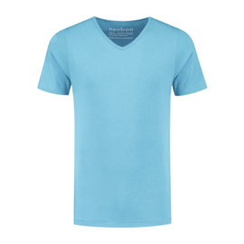 luxe bamboe t-shirt lichtblauw met v-hals