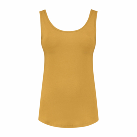 luxe dames bamboe singlet geel