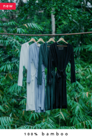 2x 100% bamboo kimono (made-to-order in Bali + natural dye)