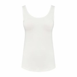 luxe dames bamboe singlet wit
