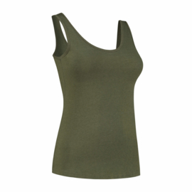 luxe dames bamboe singlet groen