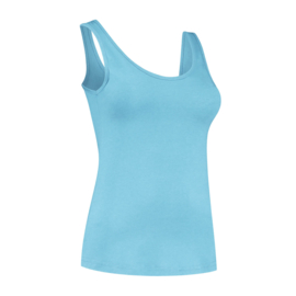 luxe dames bamboe singlet lichtblauw