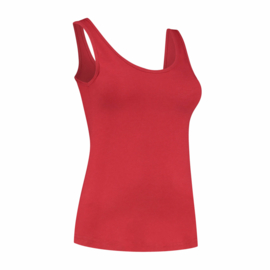 luxe dames bamboe singlet rood