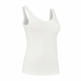luxe dames bamboe singlet wit
