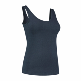 luxe dames bamboe singlet navy