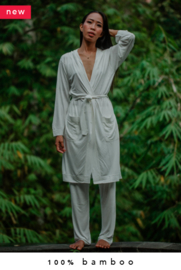 100% bamboo kimono + lounge pants combo (made-to-order in Bali + natural dye)