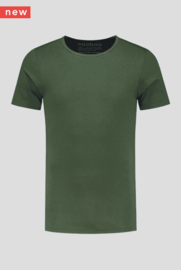 luxe bamboe t-shirt army green