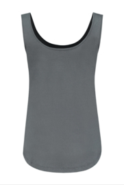 luxe dames bamboe singlet grijs