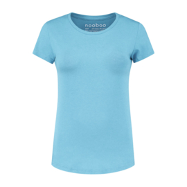 luxe dames bamboe t-shirt lichtblauw