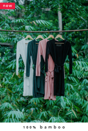 2x 100% bamboo kimono (made-to-order in Bali + natural dye)