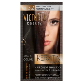 Haarfärbe Shampoo V32 Velvet Brown (Samtbraun) 40 ml