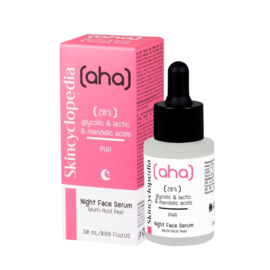 Nachtpeeling-Gesichtsserum mit 20 % Milchsäure, Glykolsäure, Mandelsäure und Polyhydroxysäuren 30 ml