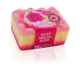 Bulfresh - Massage sponge with rose soap