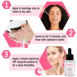 Nachtpeeling-Gesichtsserum mit 20 % Milchsäure, Glykolsäure, Mandelsäure und Polyhydroxysäuren 30 ml