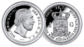 Koning Willem III 1 Gulden 1856