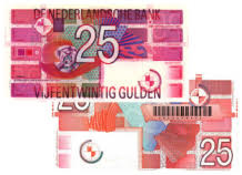 Nederland 25 Gulden 1989 Roodborstje