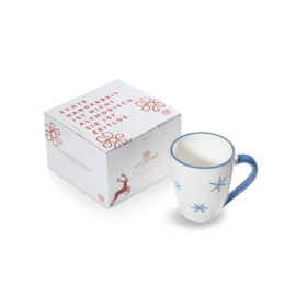 Koffiebeker Max - Sneeuwkristal puur - blauw - 0,3 l - cadeauverpakking