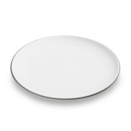 Dinerbord - Rand - grijs - 25 cm