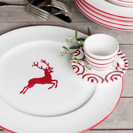 Dinerbord - Geflammt - rood - 29 cm