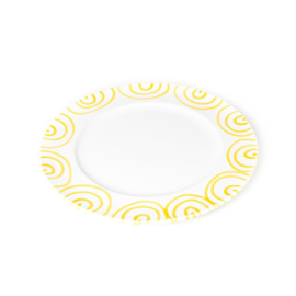 Dinerbord - Geflammt - geel - 27 cm