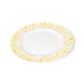 Dessertbord - Geflammt - geel- 18 cm