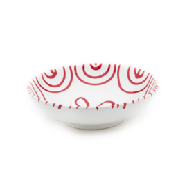 Schaal groot - Geflammt - rood - 17 cm