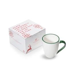 Koffiebeker Max - Rand - groen - cadeauverpakking