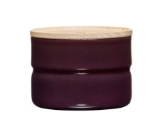 Voorraadbus laag - aubergine - Ø 8 x h 6 cm