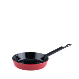 Koekenpan - rood / zwart - 16 cm