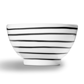 Mueslischaal groot - Geflammt - zwart - 14 cm