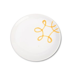 Dessertbord - Pur Geflammt - geel - 20 cm