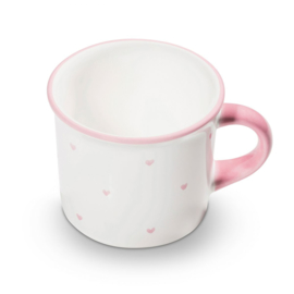 Koffiebeker - Hartjes roze - 0,24 liter