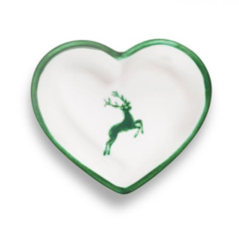 Schaaltje hart - Hert groen - 10 cm