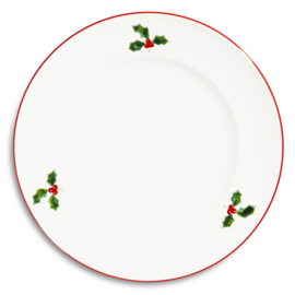 Dessertbord - Winterbes - robijnrood  - 22 cm