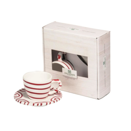 Espressoset - Geflammt - rood - cadeauverpakking