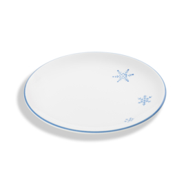 Dessertbord - Sneeuwkristal puur - blauw - 20 cm