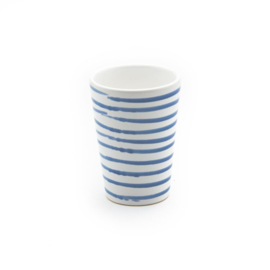 Beker - Geflammt - blauw - 11 cm