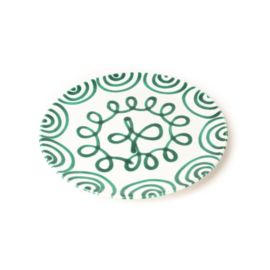 Dinerbord - Geflammt - groen - 25 cm