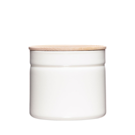 Voorraadbus middel - puur wit - Ø 13 x h 12 cm